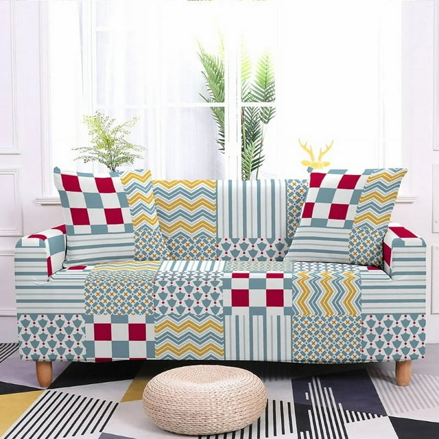 Modern Splicing Multi-element Printed Sofa Cover Home Sofa Elastic Dust-proof and Wrinkle Resistant Combination Sofa Universal