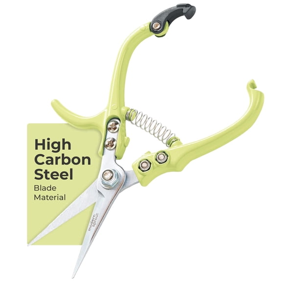 Modern Sprout Pruning Shears, Precision Garden Shears for Herbs and Flowers,Lightweight Carbon Steel Gardening Scissors with Holster,Chartreuse,1-Pack
