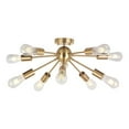 thumbnail image 1 of Modern Sputnik Chandelier Lighting 10 Lights Brushed Brass Semi Flush Mount Ceiling Light Gold Mid Century Pendant Lighting by BONLICHT, 1 of 3
