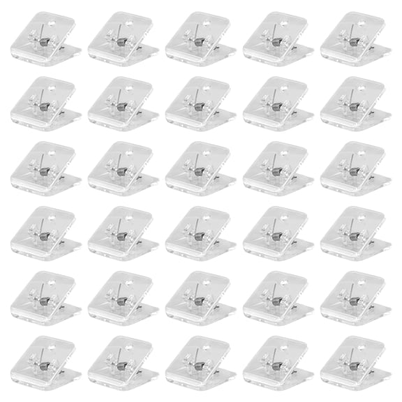 Modern Square Acrylic Clips Scratch Resistant Small Clear Clips for Desk Documents Crafting Display Projects