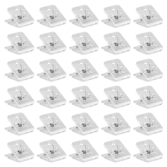 Modern Square Acrylic Clips Scratch Resistant Small Clear Clips for Office Desk Documents Crafting Display Projects