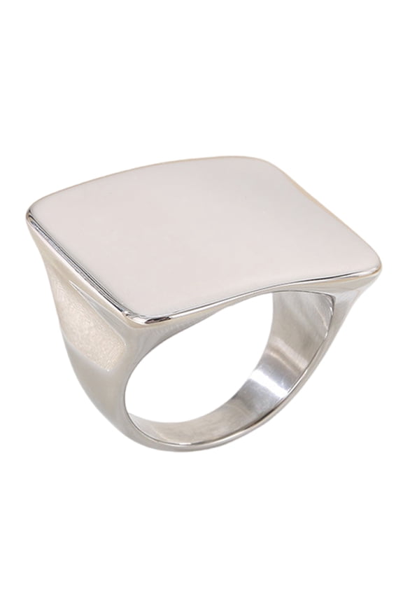 Modern Square Casting Stainless Steel Rings For Men And Women Allergy resistant Jewelry With Comfort Fit