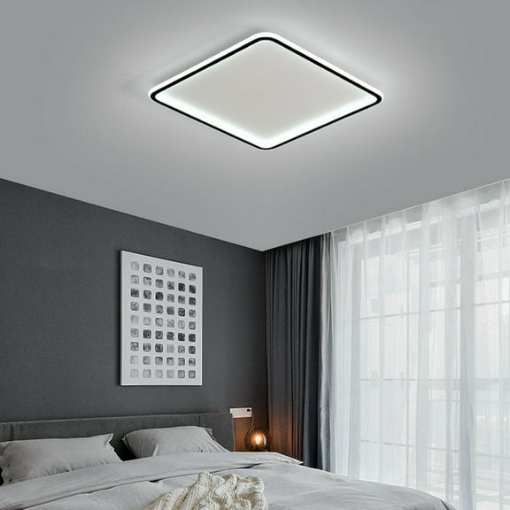 Modern Square Ceiling Light Flush Mount Lighting Fixture Bedroom Simple Decor