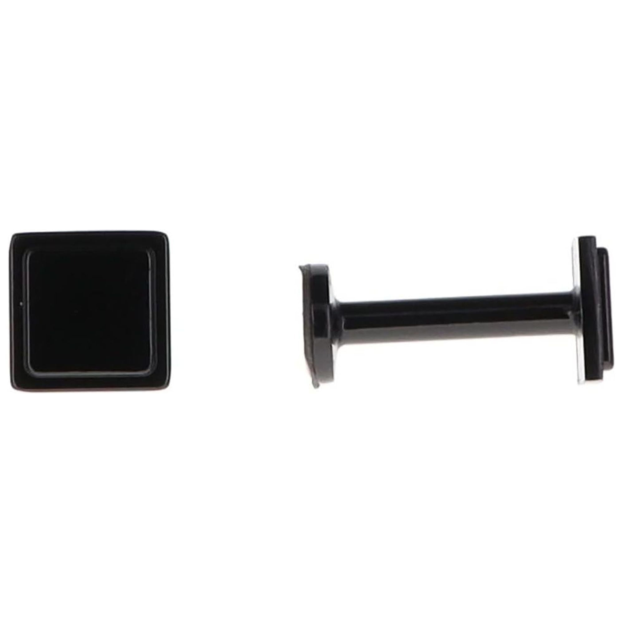 Modern Square Design Curtain Tieback Hooks Set of 2 Adhesive Metal