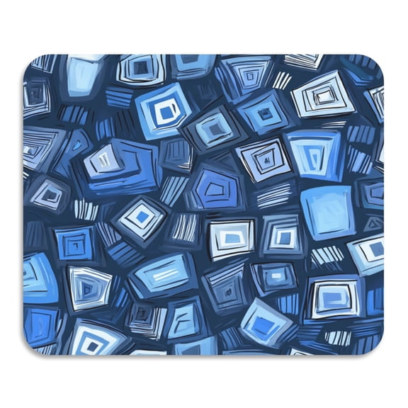 Modern Square Pattern Diatomaceous Earth Water Absorbent Mat, Anti-Slip Rubber Backing, 19.7" x 15.7"