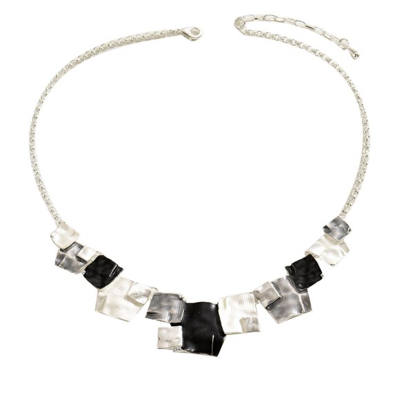 Modern Square Pendant Necklace Alloy Chain Jewelry Short Chain Necklace