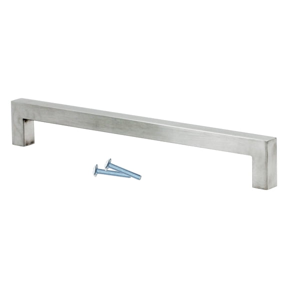 Modern Square Pull 10-1/8" (256mm) Center to Center, Overall Length10-5/8" (270mm) Stainless Steel Cabinet Hardware Pull / Handle