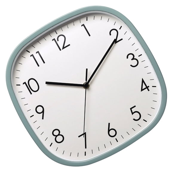 Modern Square Wall Clock 12inch Quiet Movement Battery Operated Large Numbers for Living Room Decor