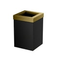 thumbnail image 1 of Gatco Elevate Stainless Steel 3 Gallon Square Wastebasket, Matte Black/Brushed Brass, 1 of 5
