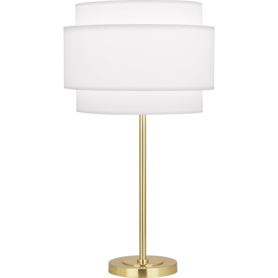 Modern Srkashlteni Collection Table Lamp with Nested Fabric Shades - 28.75 Inch, Brass Finish, E26 Socket, Full Range Dimmer, UL Listed for Dry Locations