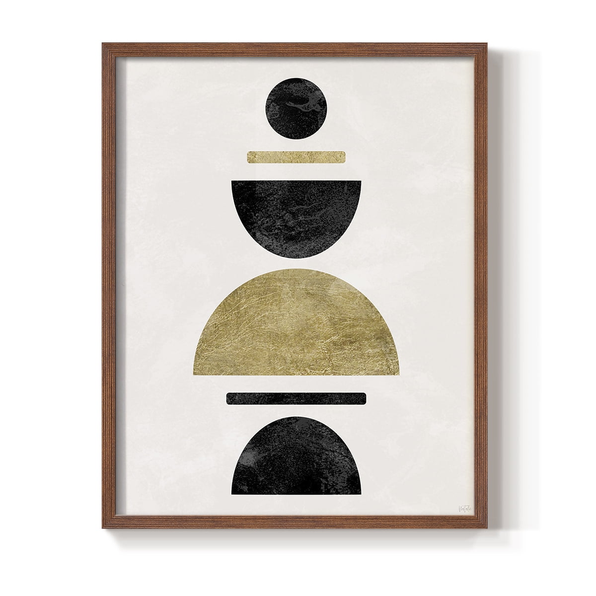 Modern Stack in Brown Solid Wood 8 x 10 Framed Print