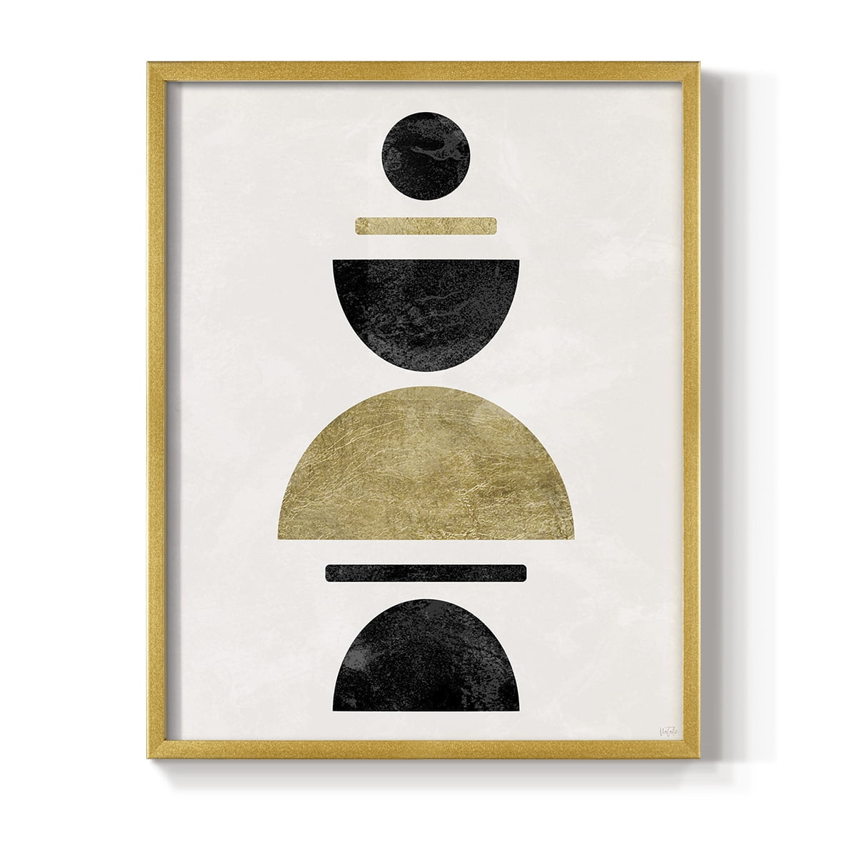 Modern Stack in Gold Solid Wood 8 x 10 Framed Print