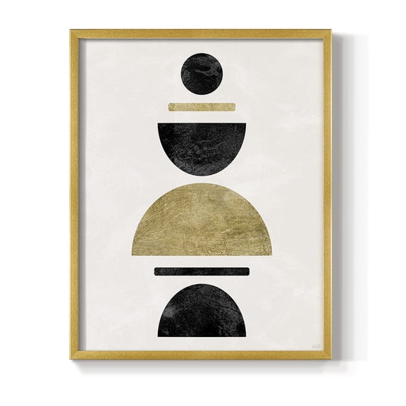 Modern Stack in Gold Solid Wood 8 x 10 Framed Print