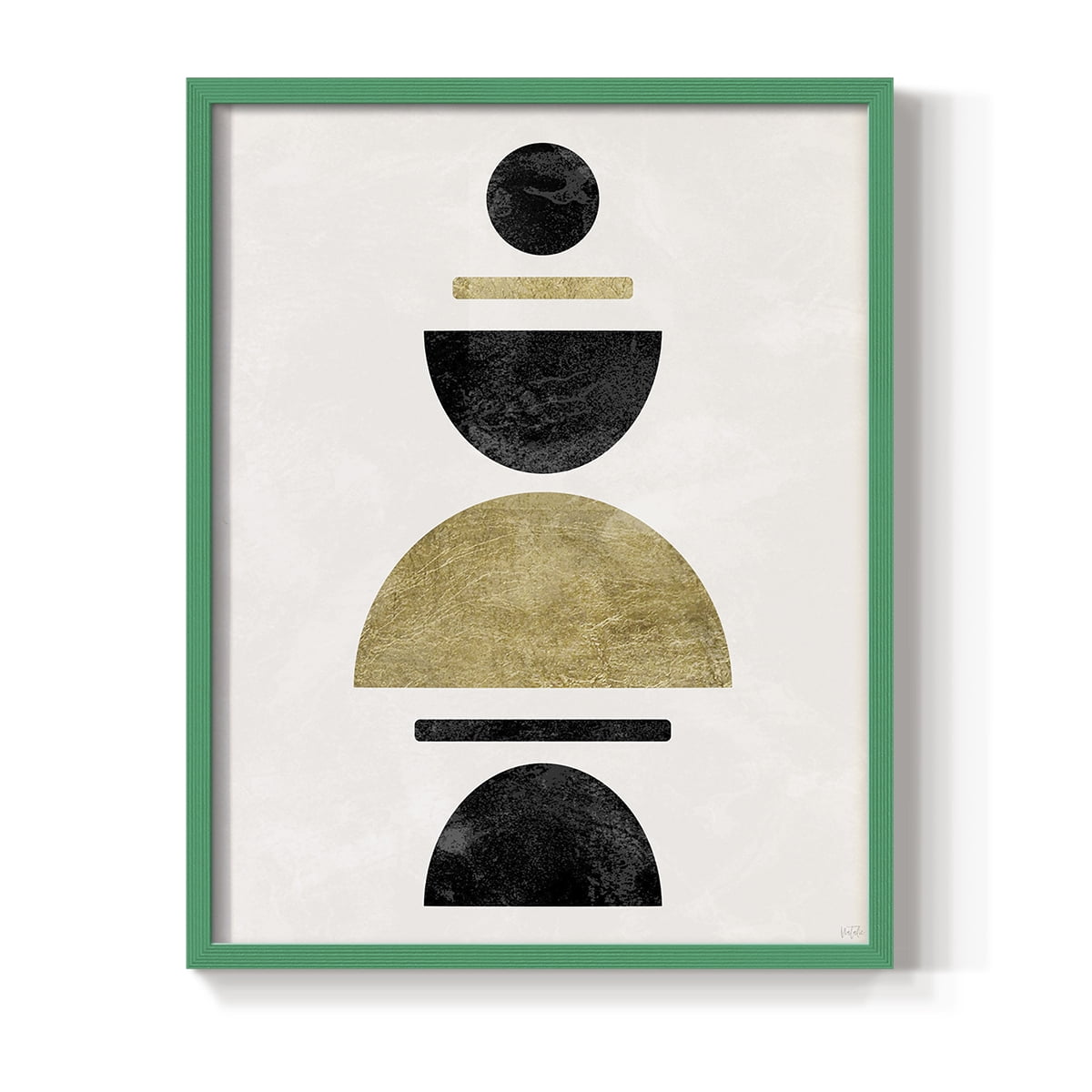 Modern Stack in Green Solid Wood 8 x 10 Framed Print