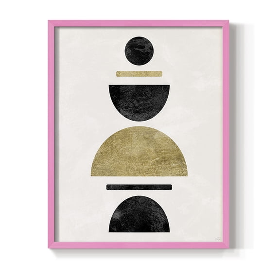 Modern Stack in Pink Solid Wood 8 x 10 Framed Print