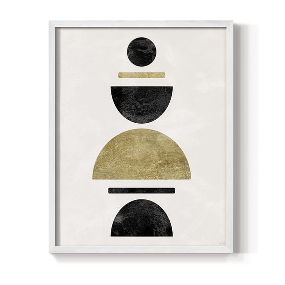 Modern Stack in White Solid Wood 8 x 10 Framed Print