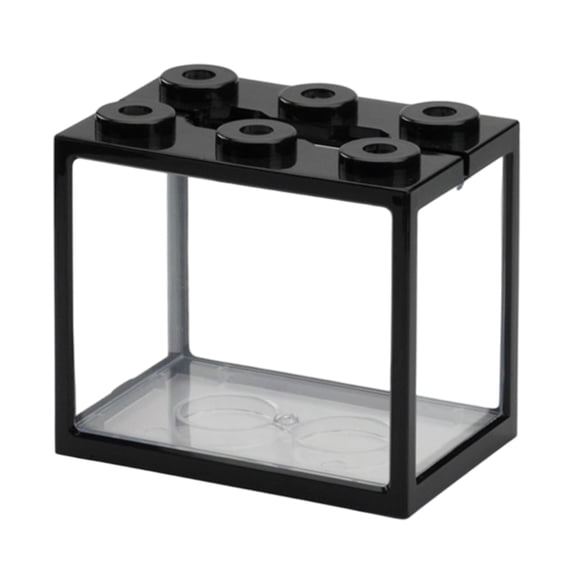 Modern Stackable Fish Tanks 6 Hole Design Bettas Aquarium Suitable for Small Pet Desktop Use Safe