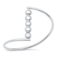 thumbnail image 1 of Modern Stacked Bubble Ring .925 Sterling Silver Band Jewelry Female Male Unisex Size 5, 1 of 4