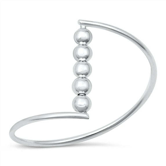 Modern Stacked Bubble Ring .925 Sterling Silver Band Jewelry Female Male Unisex Size 5