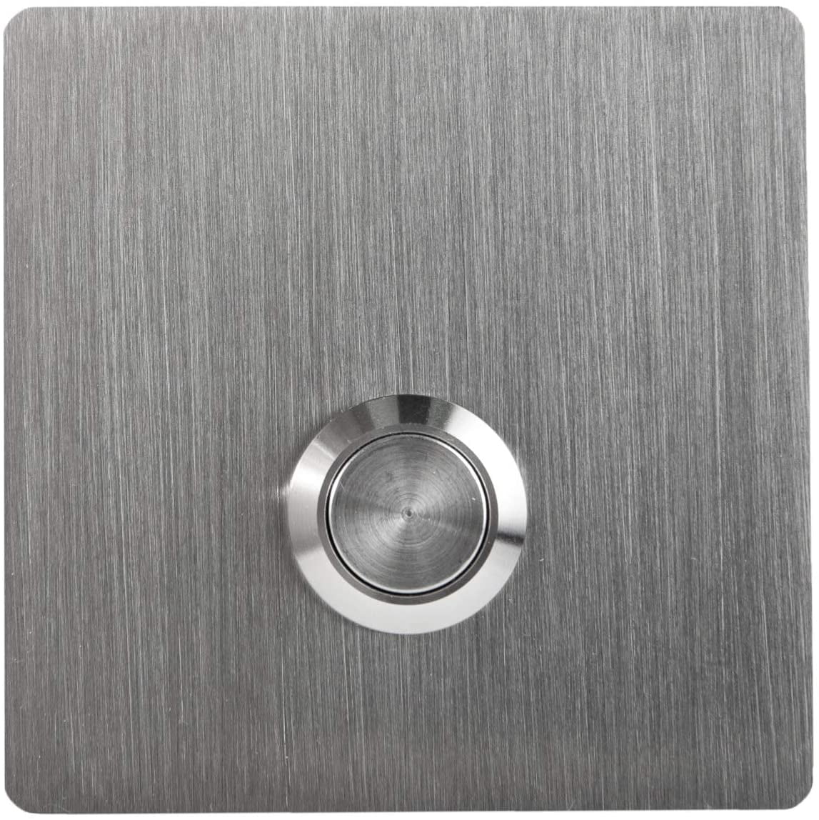 Modern Stainless Hardware S2 Stainless Steel Doorbell Button, 2.36” x 2.36” x 5/32”, 4mm Thick