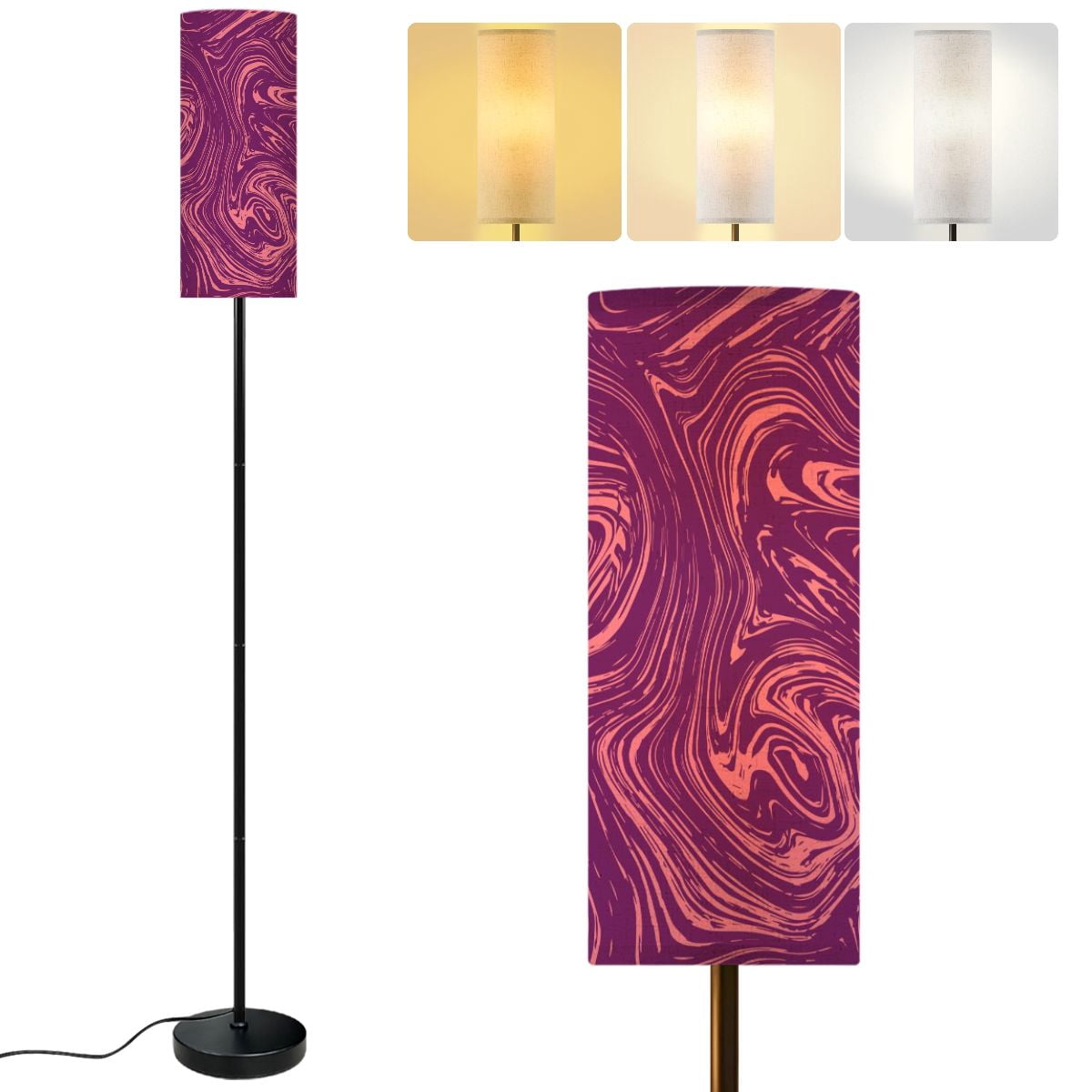 Modern Standing Floor Lamp Marble pattern seamless texture wood pattern ...