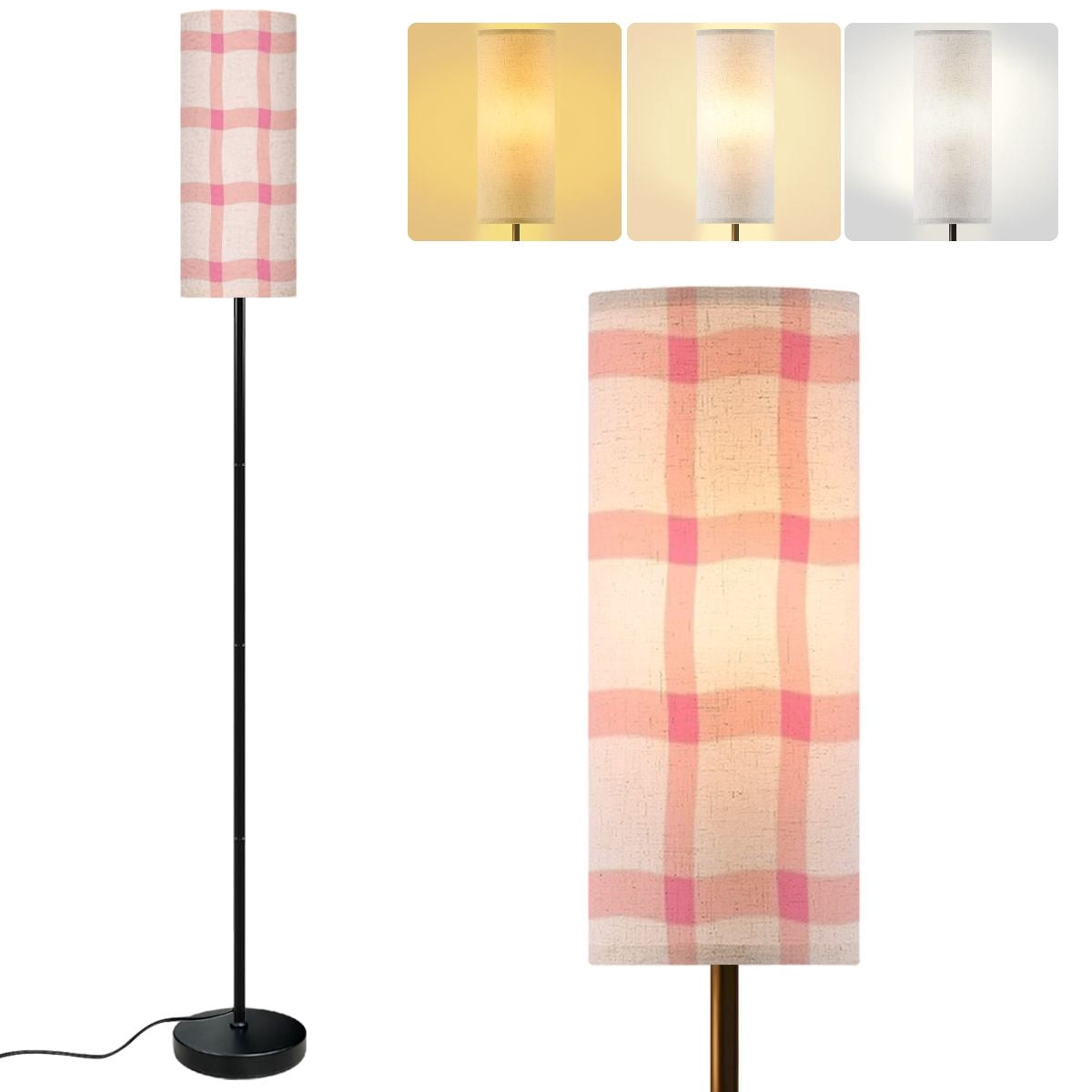 Modern Standing Floor Lamp Preppy Gingham Plaid Seamless Cottagecore ...