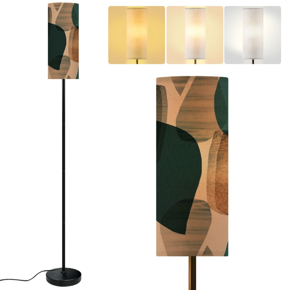 Modern Standing Floor Lamp Repeating seamless pattern shapes water ...