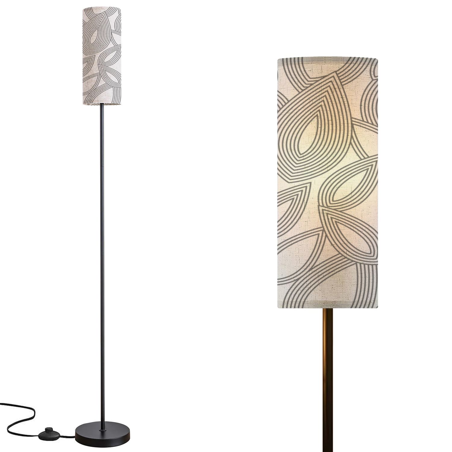 Modern Standing Lamps Oat symbol Stylized oat pattern Rice wheat ...