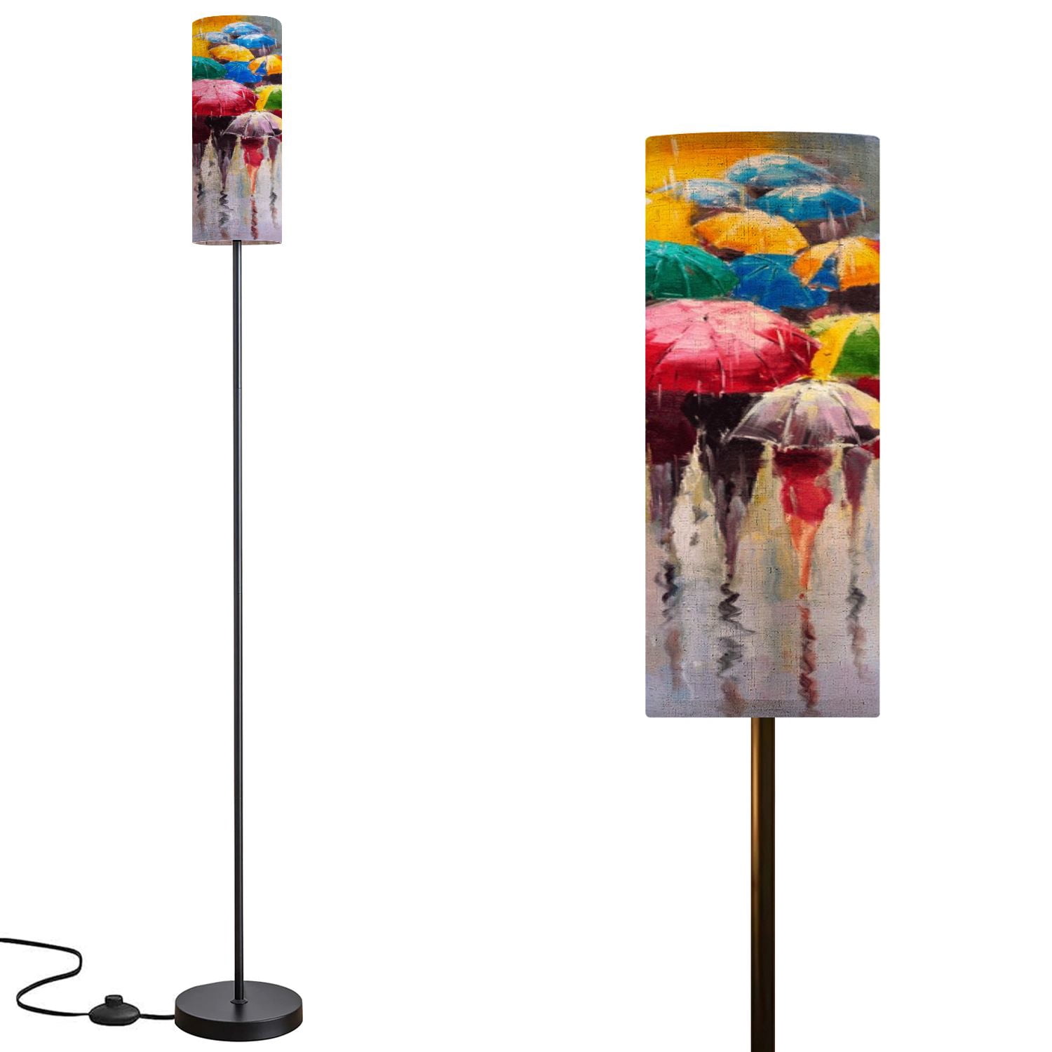 Modern Standing Lamps Oil Dimmable Floor Lamp Metal Pole Lamp with ...