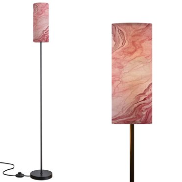 HomCom 48" Modern Free Standing Rectangle Floor Lamp With Linen Shade ...