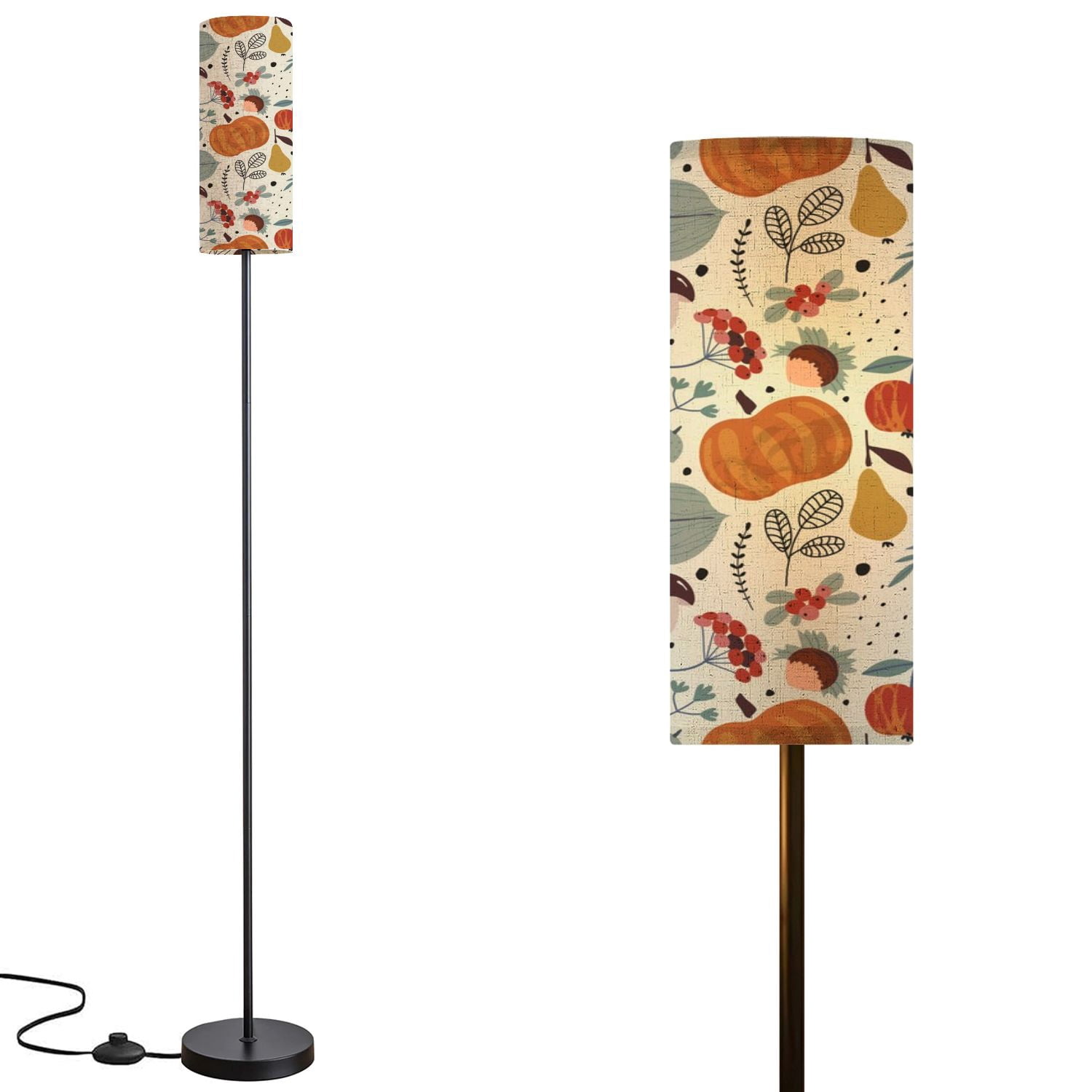 Modern Standing Lamps colorful autumn natural seamless pattern fall ...