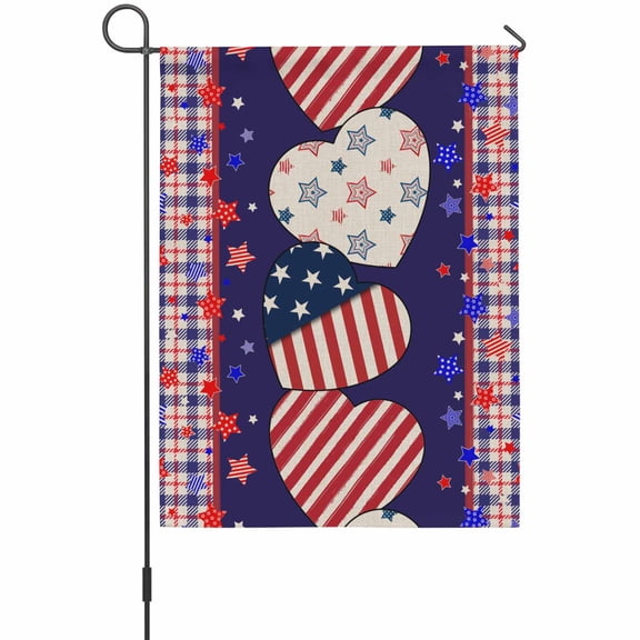 Modern Stars and Stripes USA Flag Garden Flag 12 x 18 Inches, Independence Day Weather Proof Outdoor Patio Flags Double Sided Small Garden Decoration for Yard Outside Home