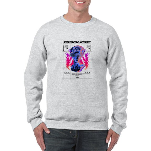 Modern Statue Blur Eyes Sweatshirt Men -Image by Shutterstock, Male Large