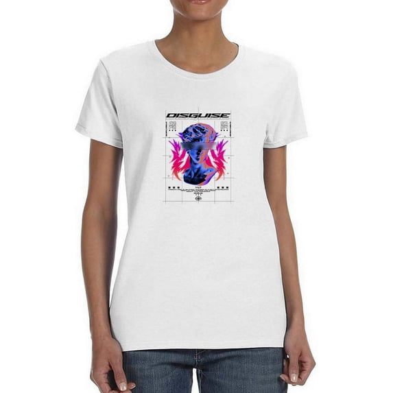 Modern Statue Blur Eyes T-Shirt Women -Image by Shutterstock, Female 5X-Large