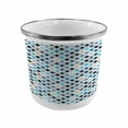 thumbnail image 1 of Modern Steel Camping Mug, Geometric Circles with Half Round Like Square in the Blue Tones Mix Image Backdrop, Printed Thermal Cup for Camping and Outdoor Activities, by Ambesonne, 1 of 2