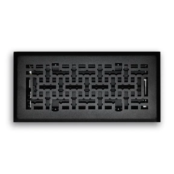Modern Steel Floor Diffuser 4 X 10 In Decorative Vent Cover Matte Black