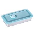 thumbnail image 1 of Modern Steel Meal Container Clear Removable Lid Double Compartment For Office Dining, 1 of 12