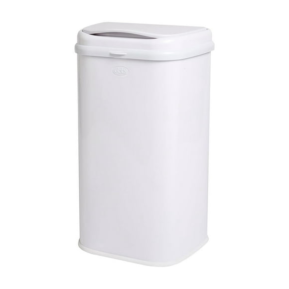 Modern Steel Odor-Controlling Diaper Pail, No Bags Needed, Award-Winning Design, White