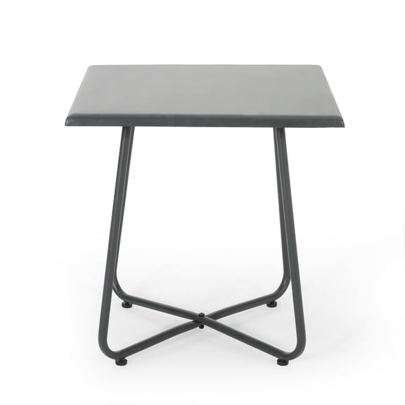 Modern Steel X-Base Side Table With Colorful Finish For Patio Or Living Room