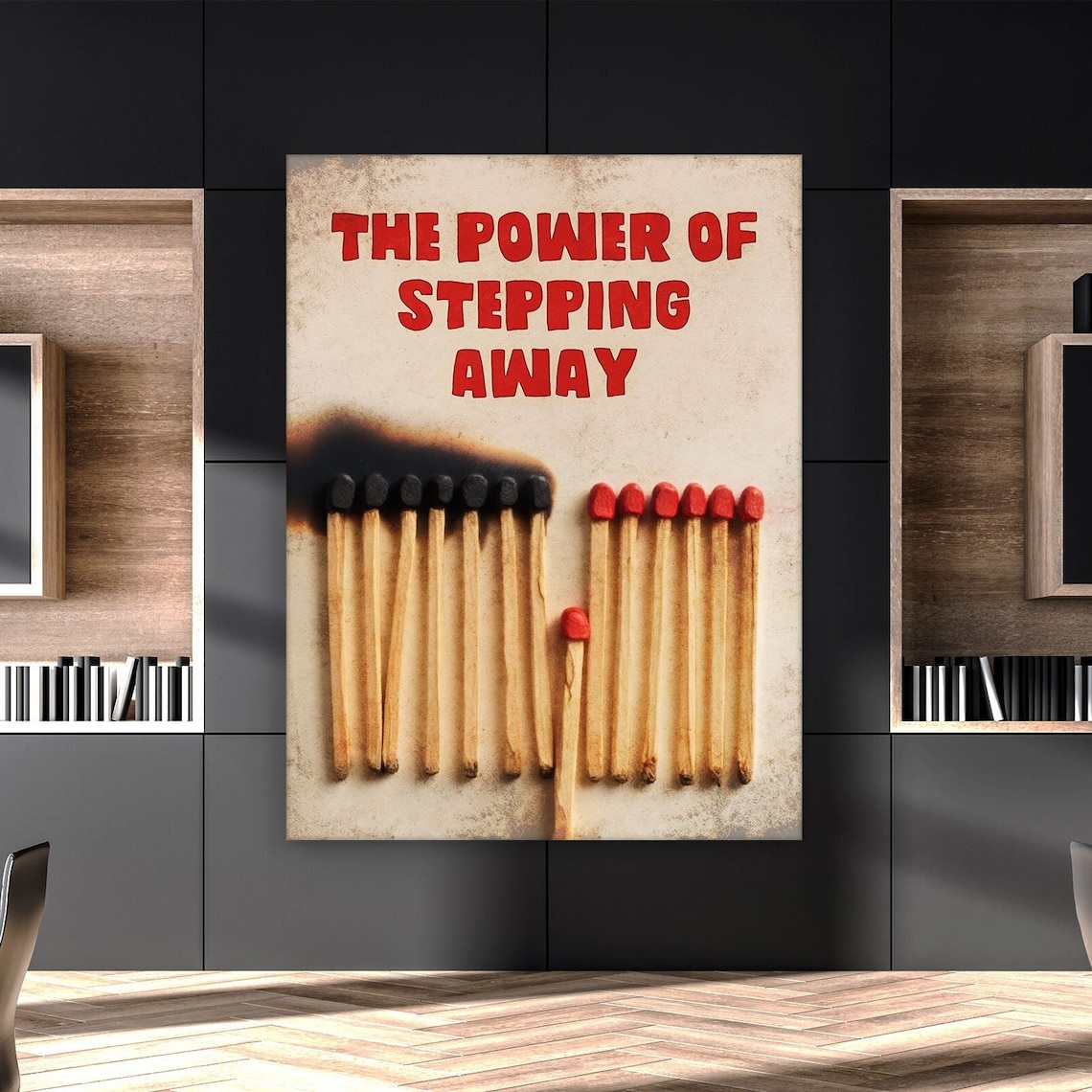 Modern Stepping Away Wall Art Motivational Poster For Office & Home ...