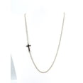 thumbnail image 1 of Modern Sterling Silver Side Cross  Necklace, 1 of 11