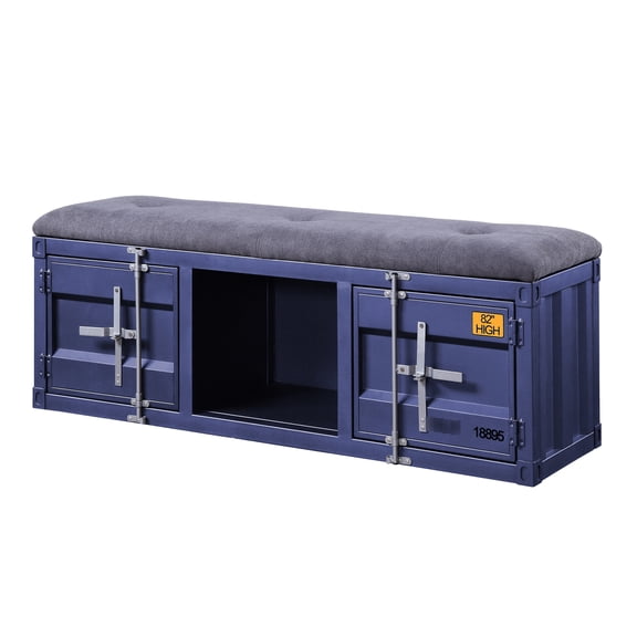Modern Storage Bench | For Bedroom and Entryway, Comfort Seating Experience | Metal and Fabric Combination | Protects Stored Goods with Lock