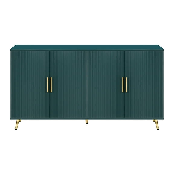 Modern Storage Cabinet, TV Stand For TVs Up To 65 Inches, Sideboard Buffet Cabinet With 4 Door, Iron Legs＆ Antique Handles, Console Table For Living Room