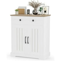 Modern Storage Cabinet with Drawers & 2 Doors, Small Kitchen Buffet Sideboard for Coffee Bar, Living Room, Dining Room & Bathroom