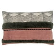 thumbnail image 1 of Modern Stripe & Printed Tufted Cotton Decorative Throw Pillow 16 x 24 Inch Rectangular, 1 of 4