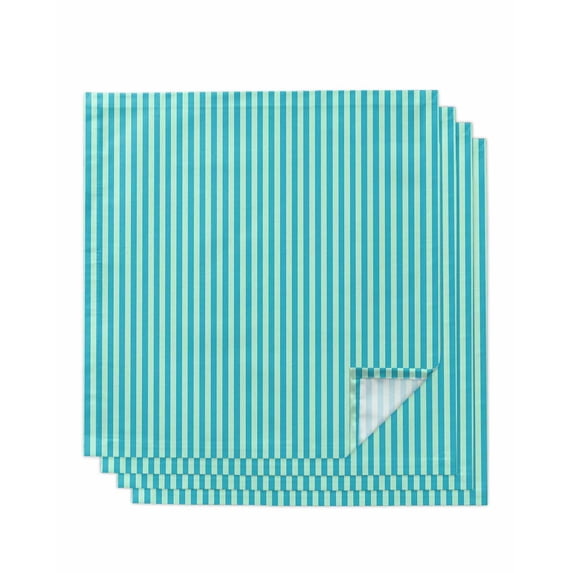 Modern Striped Cloth Napkins Set of 4 Reusable Dinner Napkins, Geometric Abstract Minimalist Cocktail Napkin Washable Table Napkins for Wedding/Holiday Party/Baby Shower 20"x20"