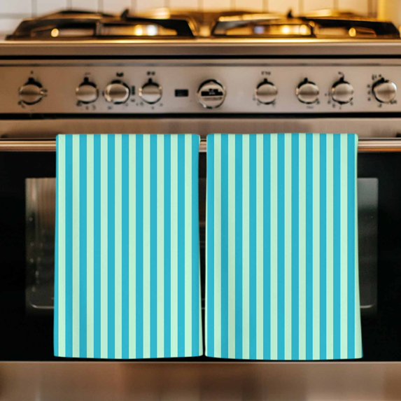 Modern Striped Kitchen Towels Set of 1, Geometric Abstract Minimalist Absorbent Dish Towels for Kitchen, Microfiber Hand Towel, Quick Drying Tea Towel for Cleaning Decorative Dishcloths