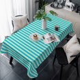 thumbnail image 1 of Modern Striped Table Cloth Waterproof Tablecloths, Geometric Abstract Minimalist Tablecloth Dining Table Cover for Kitchen Party Tabletop Outdoor, Rectangle Tablecloth 54x108 Inch, 1 of 9