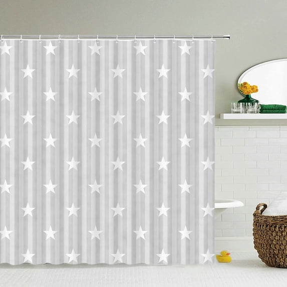 Modern Stripes Geometric Pattern Shower Curtains Bathroom Curtain Frabic Waterproof Polyester Bath Curtain Decoration with