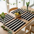 thumbnail image 1 of Modern Stripes Lines Placemats Set of 4,Wipeable Washable Table Mats for Dining Tables, Vintage Black and White Place Mats for Kitchen Event Party Tabletop Decor, 1 of 9